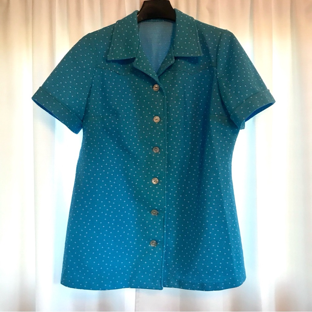 Handmade Vintage 1980s Button Down Shirt XL